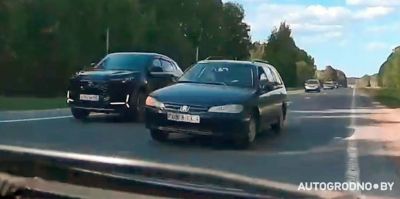 Так выглядит "второй день рождения": опаснейший обгон на дороге "Гродно - Гожа". Виновник установлен