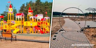 Как выглядят новые детские площадки на Юбилейном озере – видео читательницы АвтоГродно