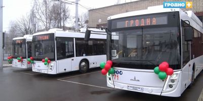 В Гродно закупили 14 новеньких троллейбусов, из них 3 – учебных. В них не будет входа через переднюю дверь