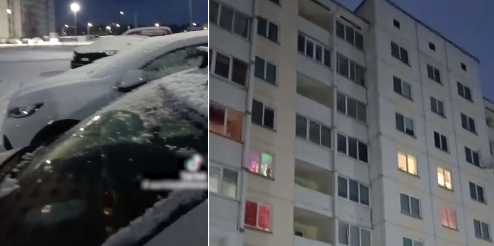 Житель Мостов сбросил с 8-го этажа пакет с водой и попал в авто. Потом скинул еще 3. Думаете, подростковая шалость? Не угадали