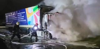 ЧП в Лиде: в кабине грузовика сгорел водитель. Говорят о взорвавшемся баллоне