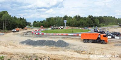 Работы на объездной в Гродно набирают обороты. Уже видны очертания нового кольца