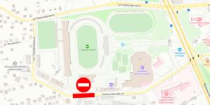 На месяц закрыто движение вдоль стадиона Неман по улице Коммунальной